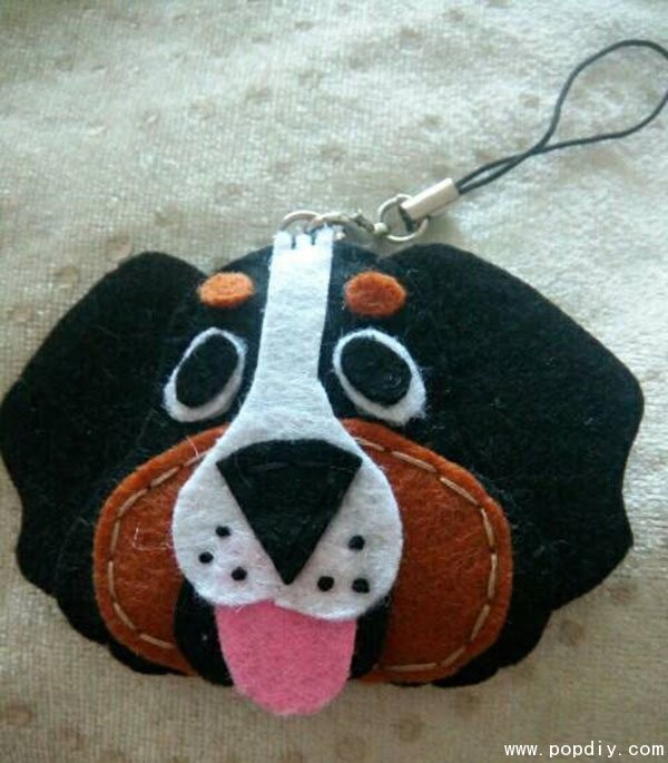 DIY creative handmade cute puppy fabric pendant