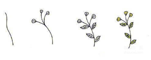 Learn to draw simple strokes, how to draw various flowers