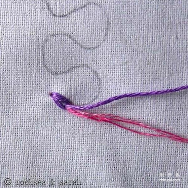 Basic Tutorial on Hand Embroidery Stitches: Illustrated Tutorial on Fantasy Chain Embroidery Stitches