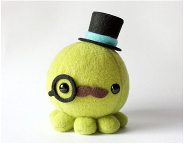 Cute little octopus with glasses made by DIY from Poke Le’s handmade wool felt