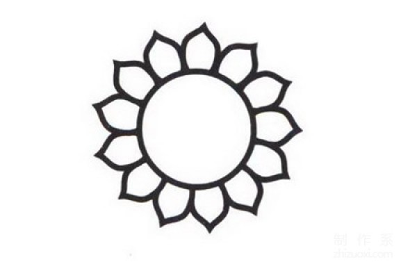 Learn to draw simple drawings, simple drawings of sunflowers