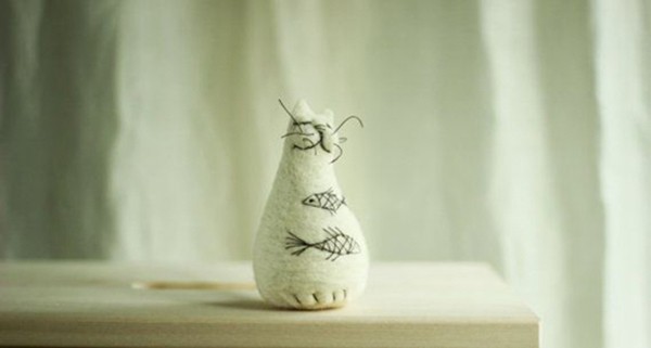 Collection of handmade DIY cute wool felt animals