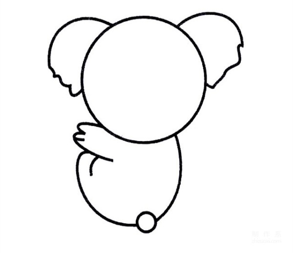 Learn to draw simple drawings, little koala