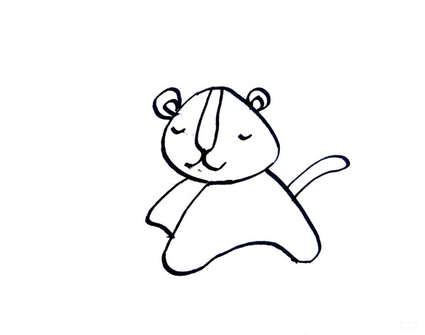 Learn to draw simple drawings, running little tigers