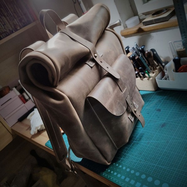 Handmade scroll backpack