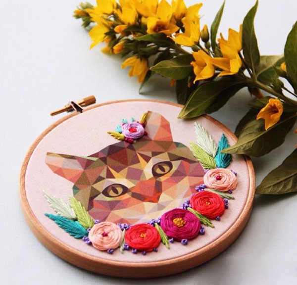 Creative embroidery handmade DIY cute little animals for appreciation