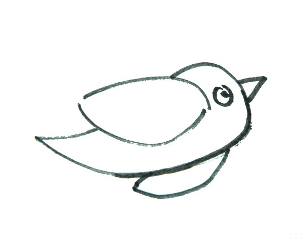 Learn to draw simple drawings, soaring birds