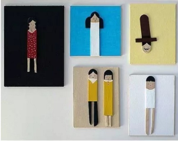 A collection of pictures of DIY handmade creative works that turn waste into treasure using ice cream sticks