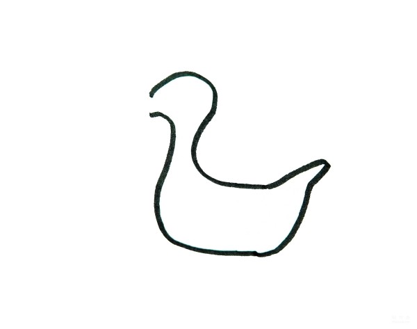 Learn to draw simple drawings, flat-billed ducks