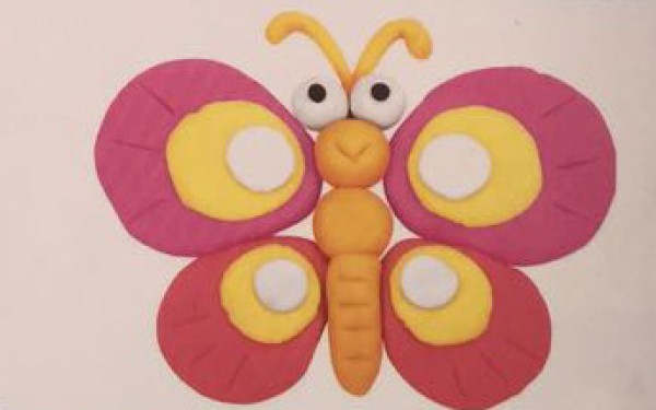 Butterfly Clay Making Picture Steps Simple DIY Crafts for Children