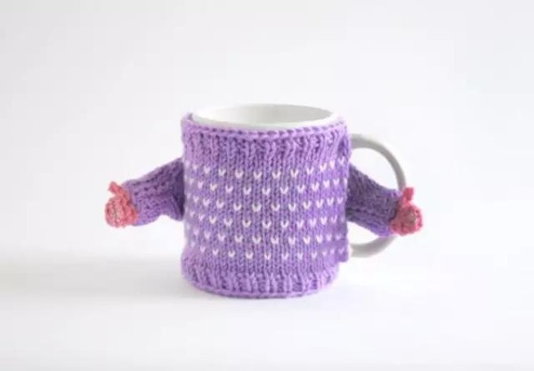 Knitted cup sweater handmade