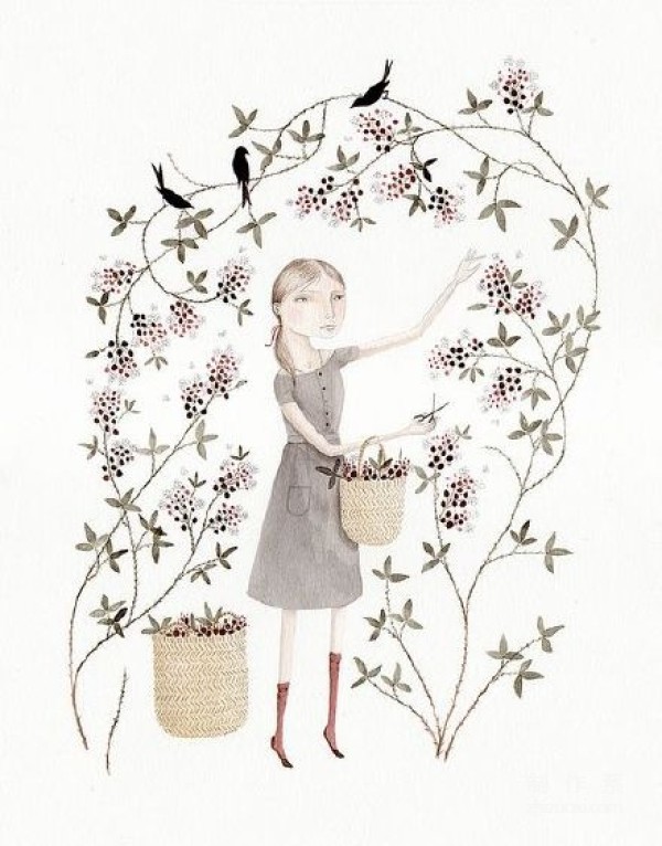 Girls and flowers. | From artist Julianna Swaney