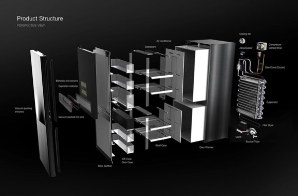 Freezer with vacuum sealing function