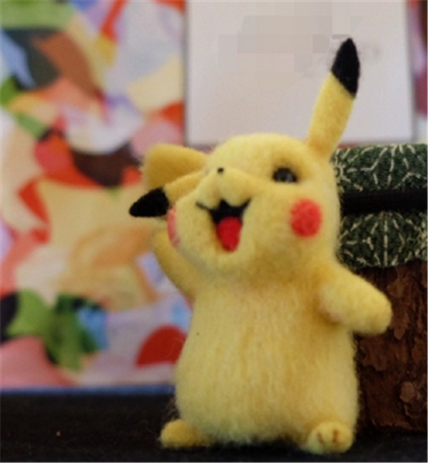 Cute Pikachu handmade wool felt work from Pokemon