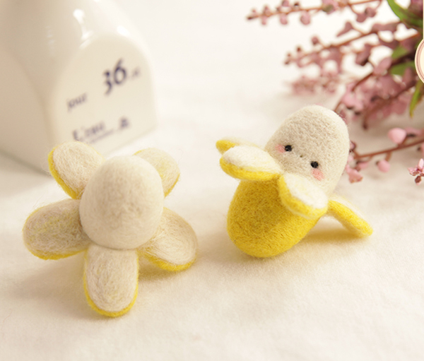 Cute fruit doll handmade DIY wool felt pendant pictures