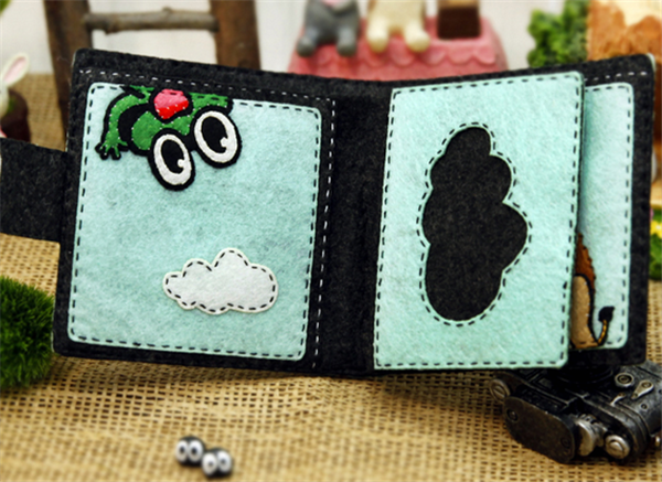 DIY creative handmade non-woven Crazy Zoo coin purse