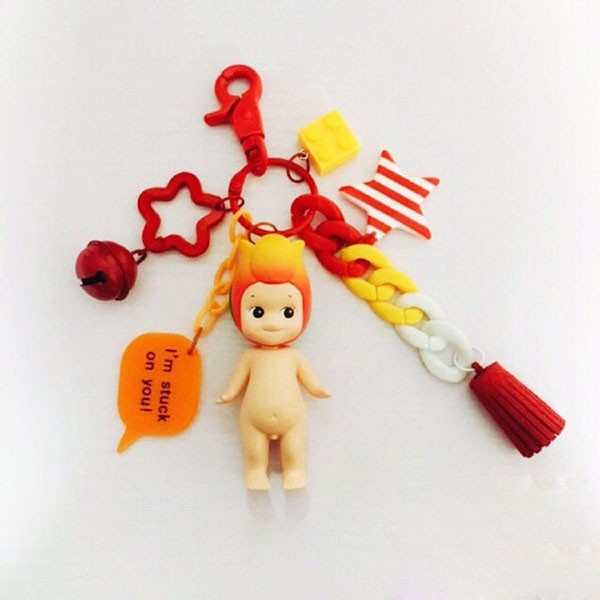 Share with you a cute and cute doll key pendant