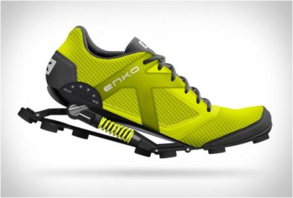 Running shoes with cushioning system Enko