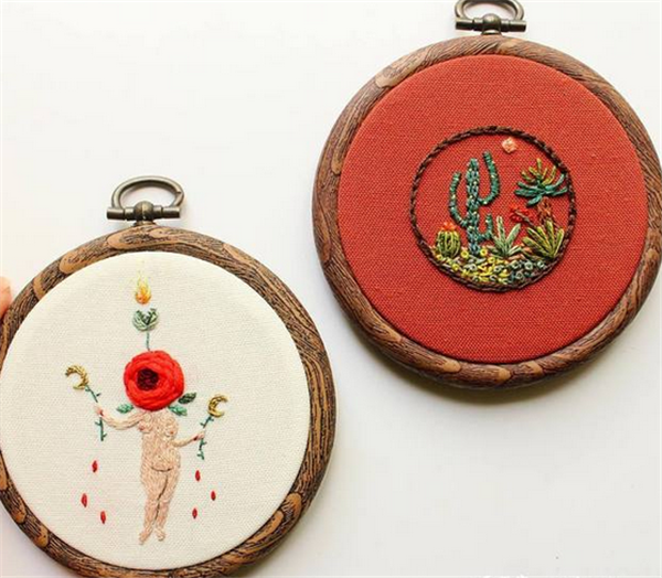 DIY handmade creative small but beautiful embroidery landscape artwork