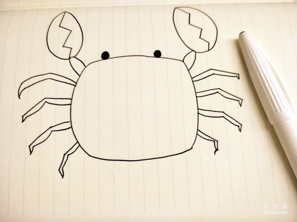 Learn to draw simple drawings, crabs