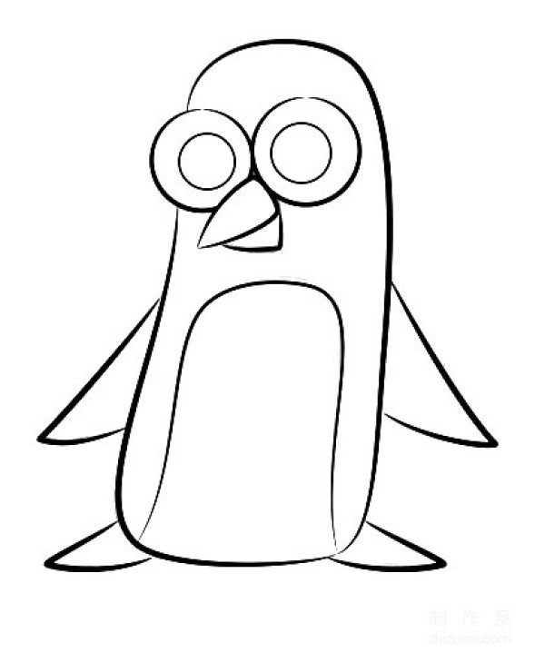 A collection of pictures of simple drawings for kindergarten children, teach you step by step how to draw colorful penguins