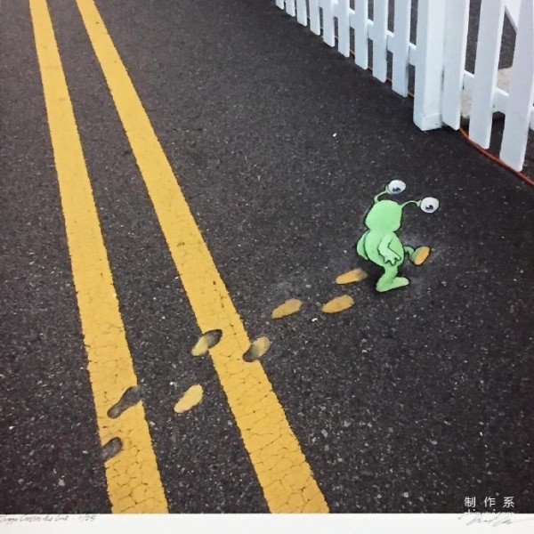 Super creative chalk graffiti~ | Artist David Zinn