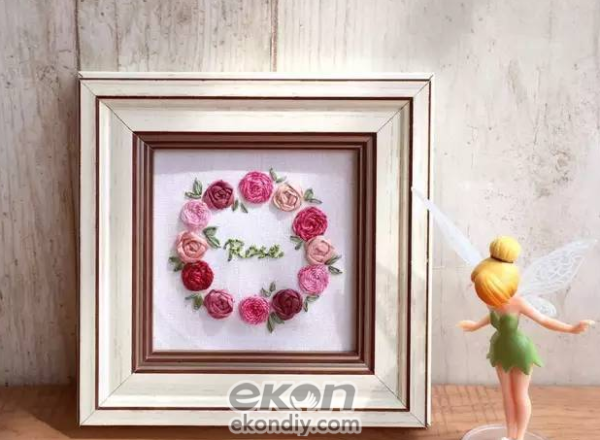 Childrens handicraft workshop teaches you more than 10 kinds of rose pattern embroidery methods