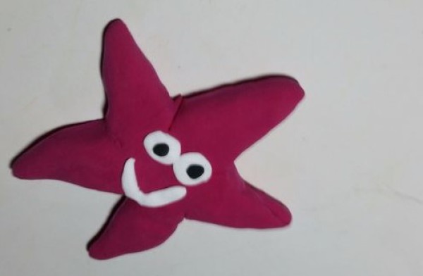 Childrens handmade clay tutorial: How to make a beautiful cartoon starfish