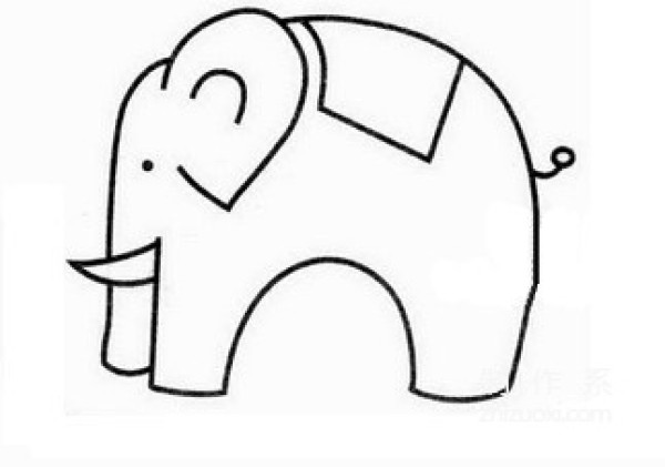 Learn to draw simple drawings, elephants