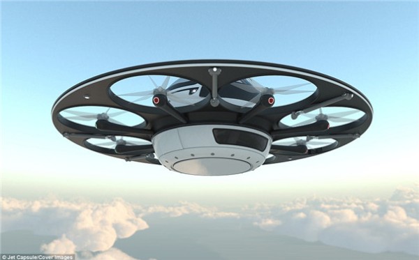 I.F.O concept manned drone looks like a flying saucer