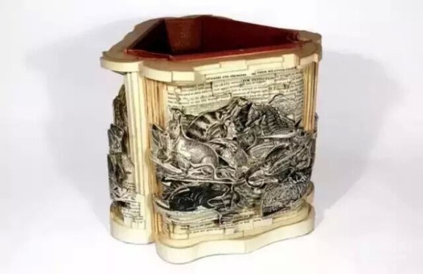 Now that you have graduated, stop tearing up the books. See how artists use old books