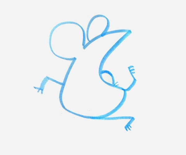 A collection of pictures of simple simple drawings for kindergarten children, simple drawing methods of colorful mice