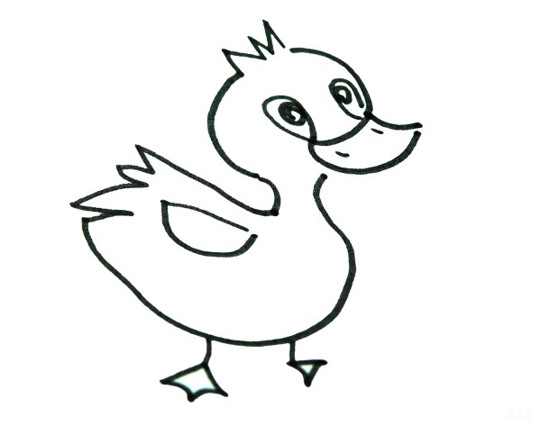 Learn to draw simple drawings, cute little ducks