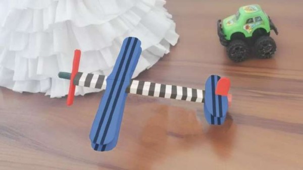 How to use ice cream sticks to make airplane model toys for children