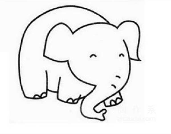 Learn to draw simple drawings, elephants