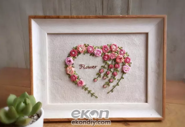 Childrens handicraft workshop teaches you more than 10 kinds of rose pattern embroidery methods