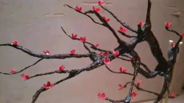 Realistic handmade plum blossom tutorial