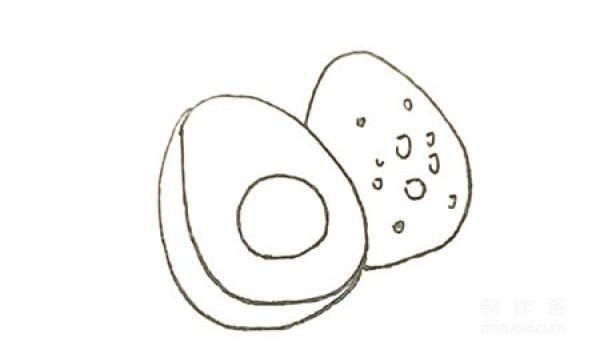 Learn to draw simple strokes, avocado simple strokes