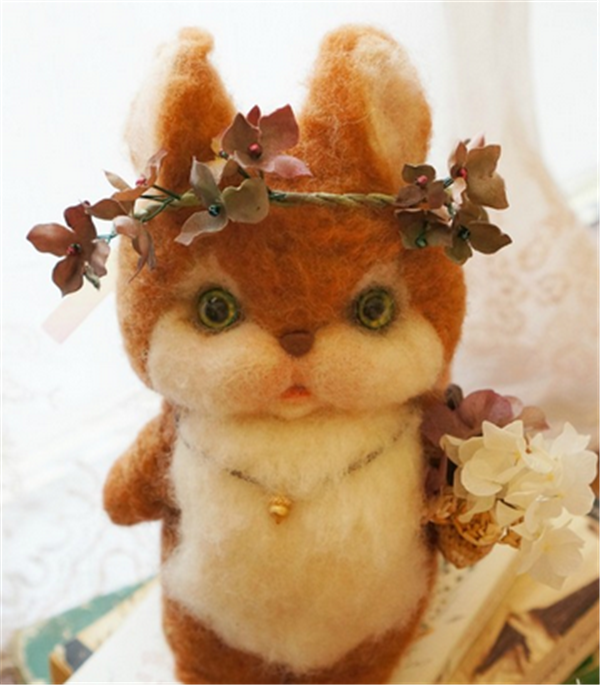 Cute wool felt handmade DIY creative cute little squirrel