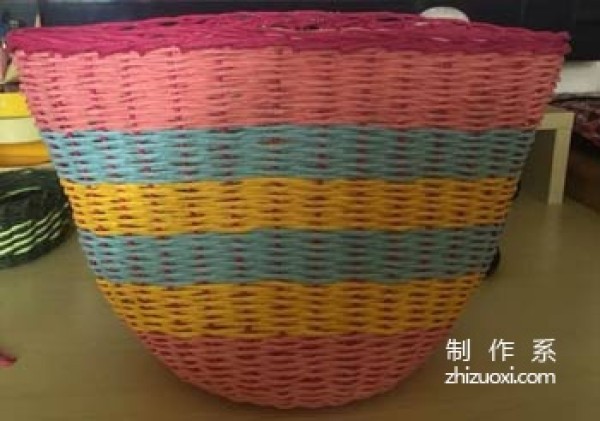 Colorful small hurdle weaving tutorial, DIY method of weaving small flower baskets