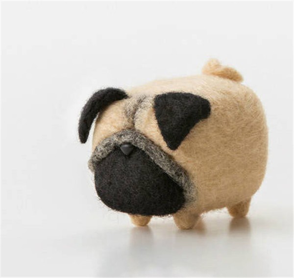 DIY handmade cute puppy creative works from wool felt