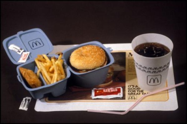 Integrated fast food box