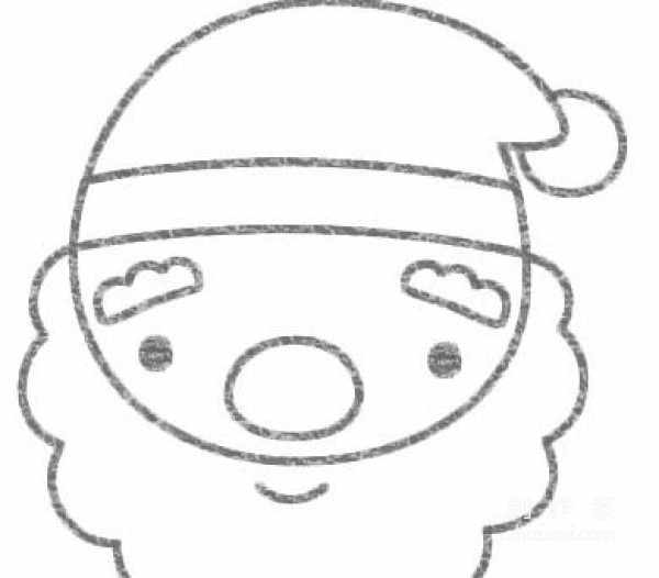 Learn to draw simple strokes, Q version of Santa Claus