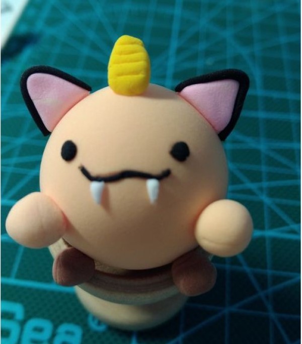 Tutorial on how to make Pokemon Q version Meow Meow from ultra-light clay