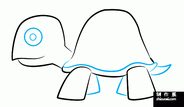 A collection of step-by-step pictures of simple drawings for kindergarten children, simple drawings of cute little animals, simple drawing methods of colorful little turtles