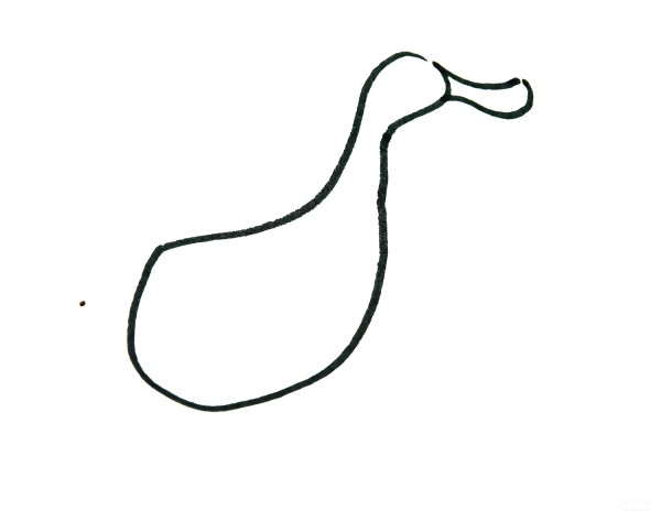 Learn to draw simple strokes, cute little duck