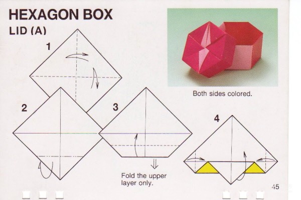 Paper art hand-making tutorial, combined origami hexagonal box hand-made origami illustrated tutorial