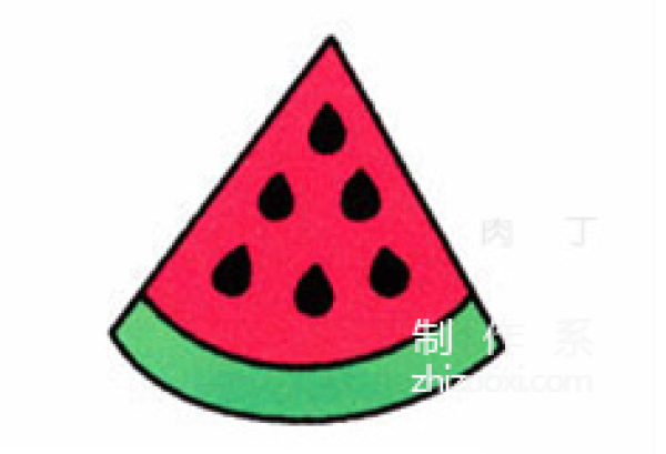 Learn to draw simple drawings, cut watermelon