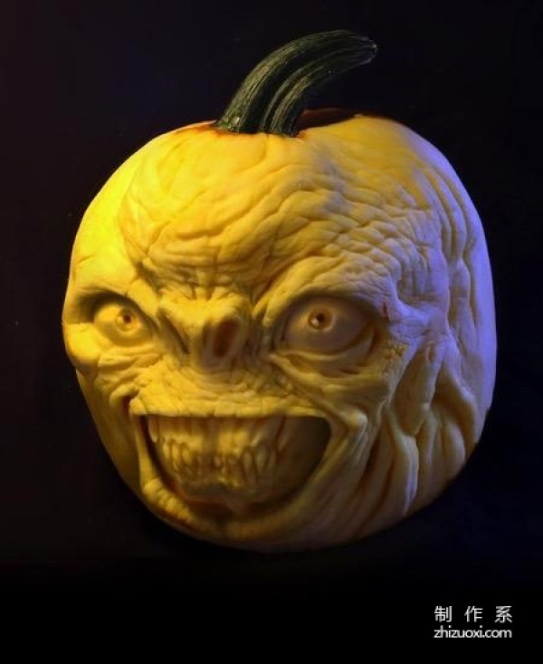 Halloween scary pumpkin carving