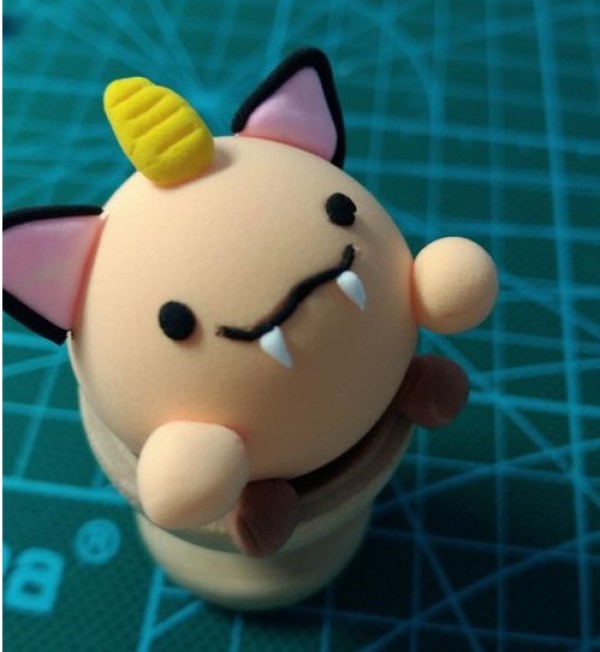 Tutorial on how to make Pokemon Q version Meow Meow from ultra-light clay